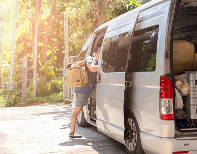 準備專車，往返店鋪～外景地